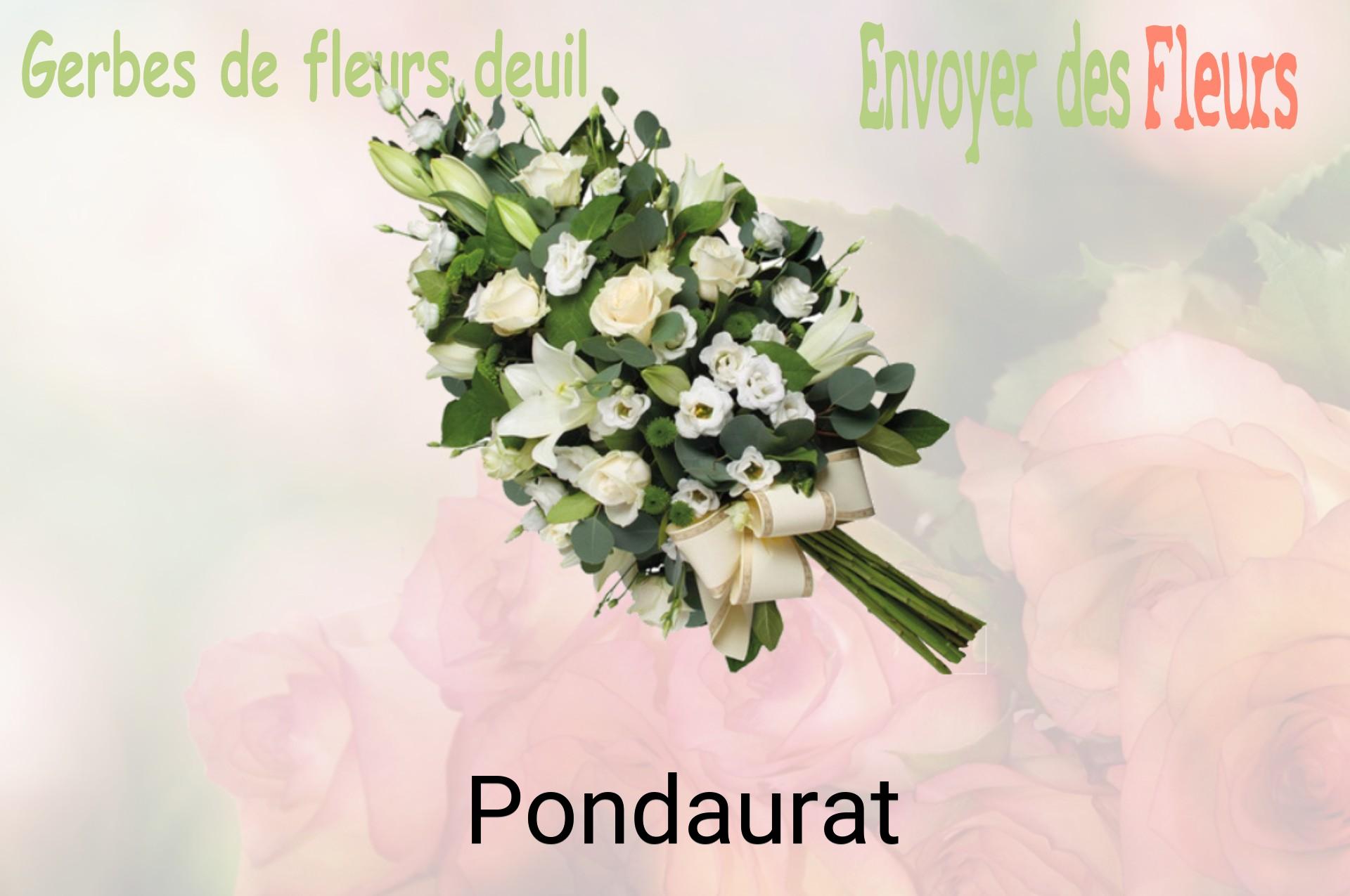 Gerbe de fleurs de deuil livrée à Pondaurat